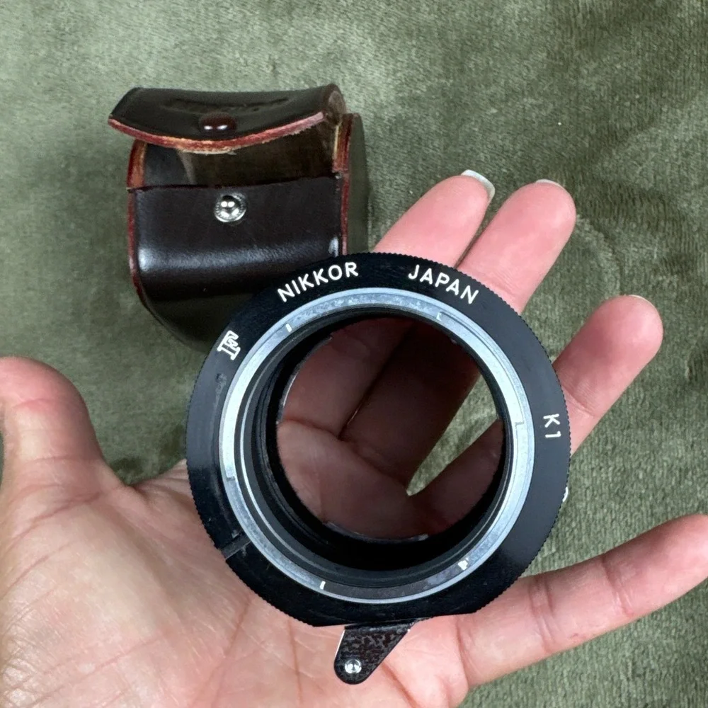 Vintage Nikon Nikkor K1 Extension Tube Ring Macro Adapter Japan w/ Case